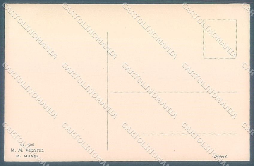 Artist Signed Viennoise M.M. Vienne 505 postcard HR2995 – retro