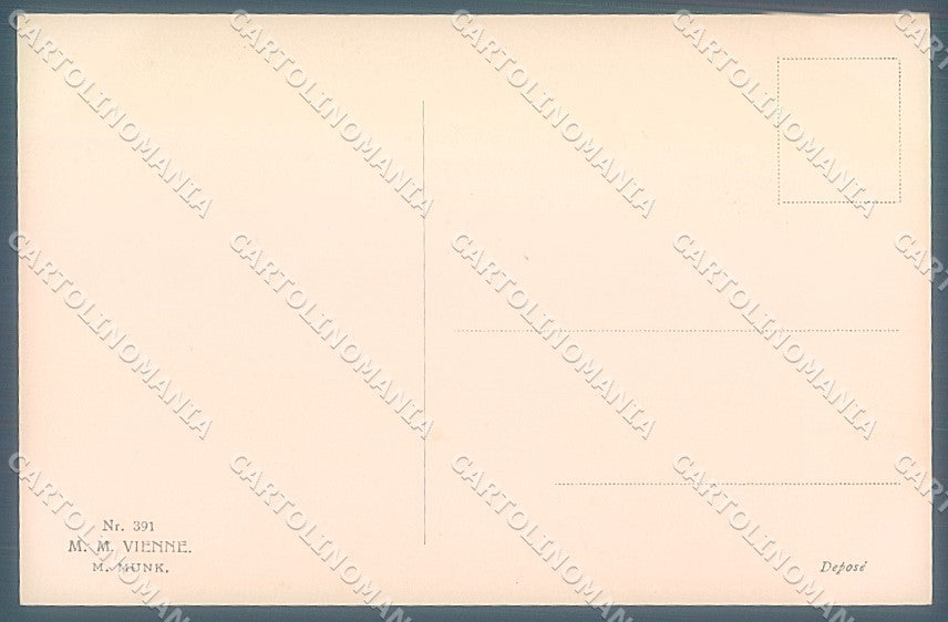 Artist Signed Viennoise M.M. Vienne 391 postcard HR3003 – retro