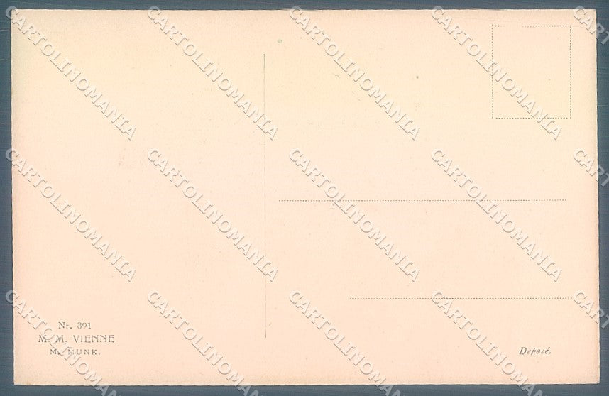 Artist Signed Viennoise M.M. Vienne 391 postcard HR3046 – retro