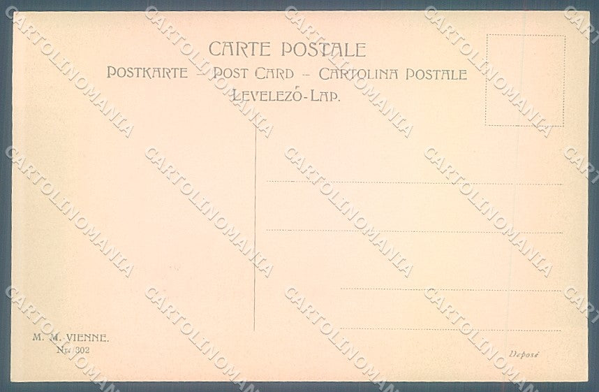 Artist Signed Viennoise M.M. Vienne 302 postcard HR3086 – retro