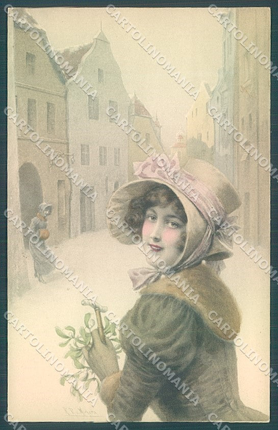 Artist Signed Viennoise M.M. Vienne 336 postcard HR3089 – fronte