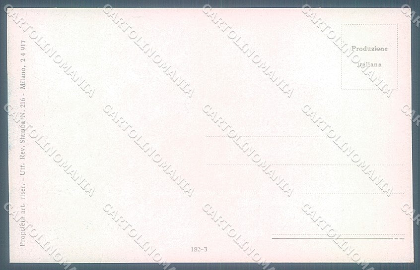 Artist Signed Golia Risque Lady Make up Puff serie 182-3 postcard HR3097 – retro