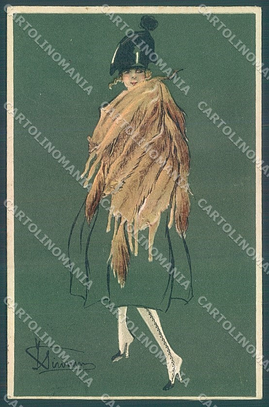 Artist Signed Venturini Glamour Fashion Lady Mode serie 125 pc HR3103 – fronte