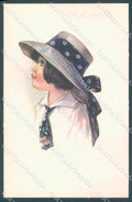 Artist Signed Giametti Child Fashion Hat serie 263-4 postcard HR3119 – fronte