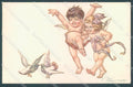 Artist Signed Giametti Cupid Eros Dove serie 249-3 postcard HR3124 – fronte