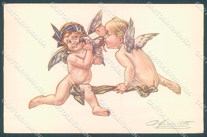 Artist Signed Giametti Cupid Eros Dove serie 249-5 postcard HR3127 – fronte