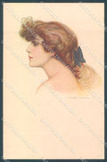 Artist Signed Nanni Fashion Lady Hairstyle serie 308-4 postcard HR3158 – fronte