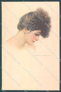 Artist Signed Nanni Fashion Lady Hairstyle TRACES OF DAMP serie 308-5 pc HR3162 – fronte