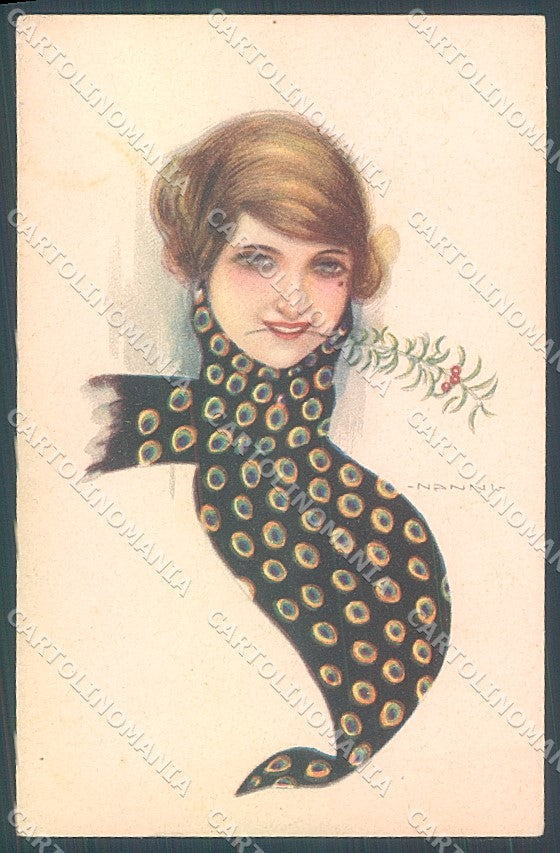 Artist Signed Nanni Glamour Fashion Lady Mode serie 285-6 postcard HR3215 – fronte