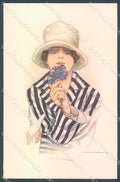 Artist Signed Nanni Glamour Fashion Lady Mode serie 309-2 postcard HR3216 – fronte