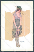 Artist Signed Bertiglia Risque Lady serie 173-3 postcard HR3240 – fronte