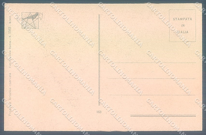 Artist Signed Bertiglia Glamour Fashion Lady Dog serie 163 postcard HR3262 – retro