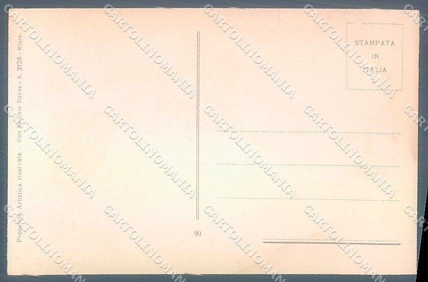 Artist Signed Bertiglia Risque Lady Dog Cat TEARED serie 99 postcard HR3273 – retro