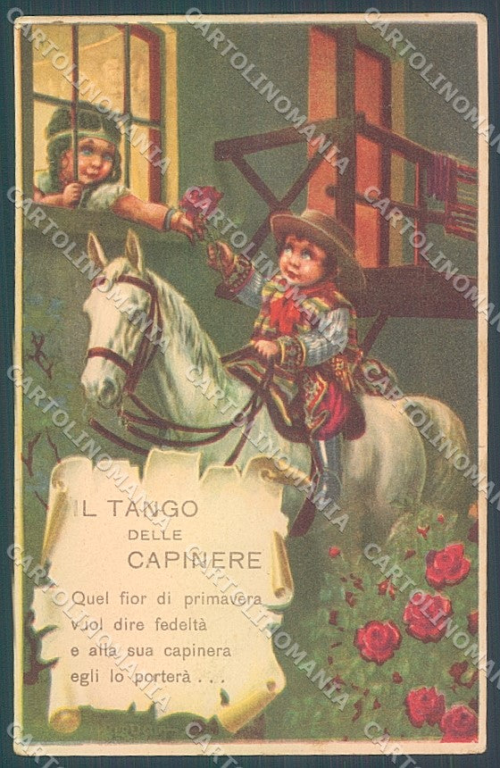 Artist Signed Bertiglia Children Horse Tango Bixio serie 2673 postcard HR3296 – fronte
