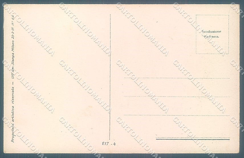 Artist Signed Mauzan Lady Romantic Couple serie 217-4 postcard HR3299 – retro