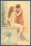 Artist Signed Mauzan Lady Romantic Couple serie 248-1 postcard HR3300 – fronte