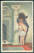 Artist Signed Mauzan Child TEARED serie 53-6 postcard HR3310 – fronte