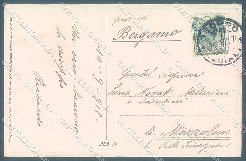 Artist Signed Mauzan Cupid Eros Toothache serie 223-5 postcard HR3344 – retro