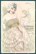 Artist Signed Mauzan Lady Eros Cupid serie 102-4 postcard HR3361 – fronte