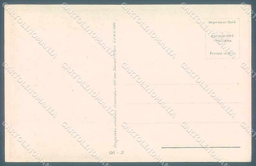 Artist Signed Mauzan Glamour Fashion Lady Mode serie 96-2 postcard HR3364 – retro