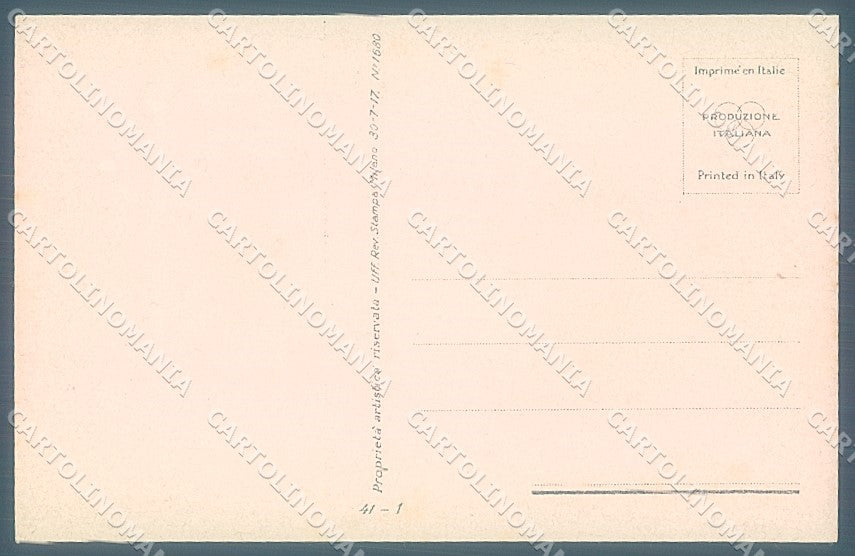Artist Signed Mauzan Glamour Fashion Lady Mode serie 41-1 postcard HR3375 – retro