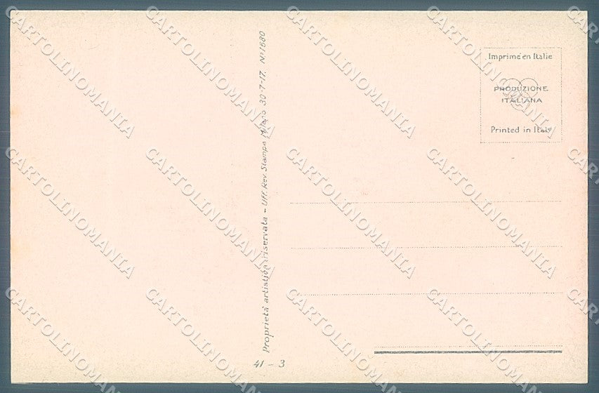 Artist Signed Mauzan Glamour Fashion Lady Mode serie 41-3 postcard HR3377 – retro