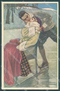 Artist Signed Mauzan Lady Romantic Couple serie 247-3 postcard HR3389 – fronte
