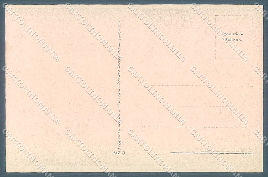 Artist Signed Mauzan Lady Romantic Couple serie 247-3 postcard HR3389 – retro