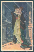 Artist Signed Mauzan Lady Romantic Couple serie 247-5 postcard HR3391 – fronte