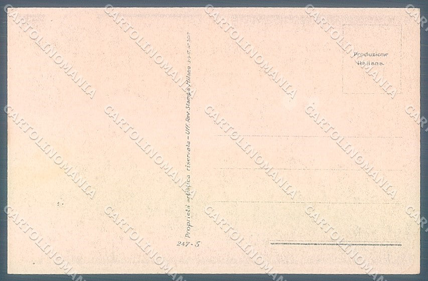 Artist Signed Mauzan Lady Romantic Couple serie 247-5 postcard HR3391 – retro