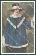 Artist Signed Mauzan Glamour Fashion Lady Mode serie 278-2 postcard HR3394 – fronte