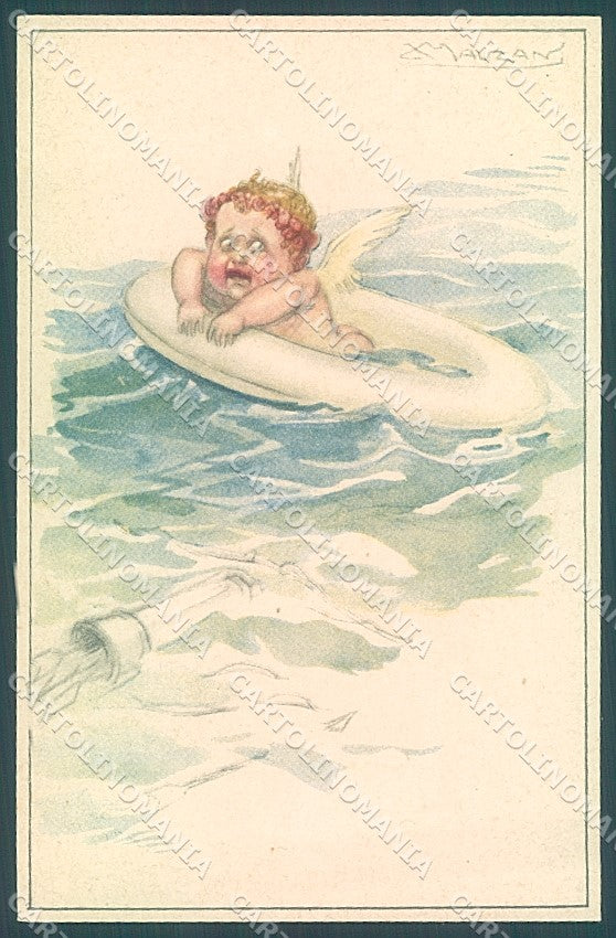Artist Signed Mauzan Lady Eros Cupid serie 223-6 postcard HR3404 – fronte