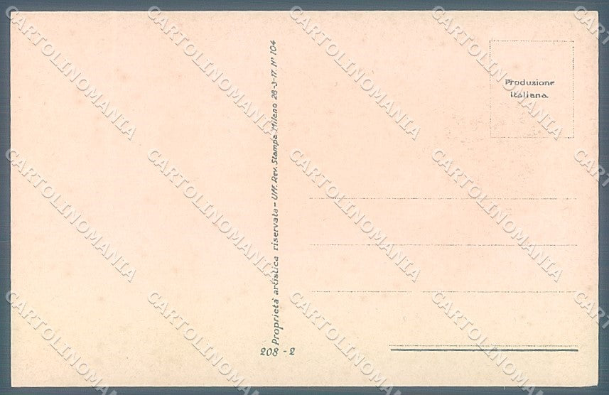 Artist Signed Mauzan Glamour Fashion Lady Mode serie 208-2 postcard HR3406 – retro