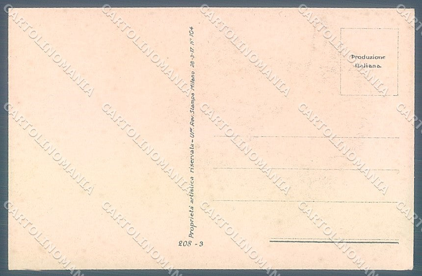 Artist Signed Mauzan Glamour Fashion Lady Mode serie 208-3 postcard HR3407 – retro