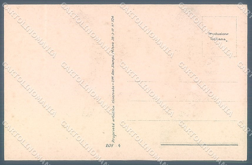 Artist Signed Mauzan Glamour Fashion Lady Mode serie 208-4 postcard HR3408 – retro