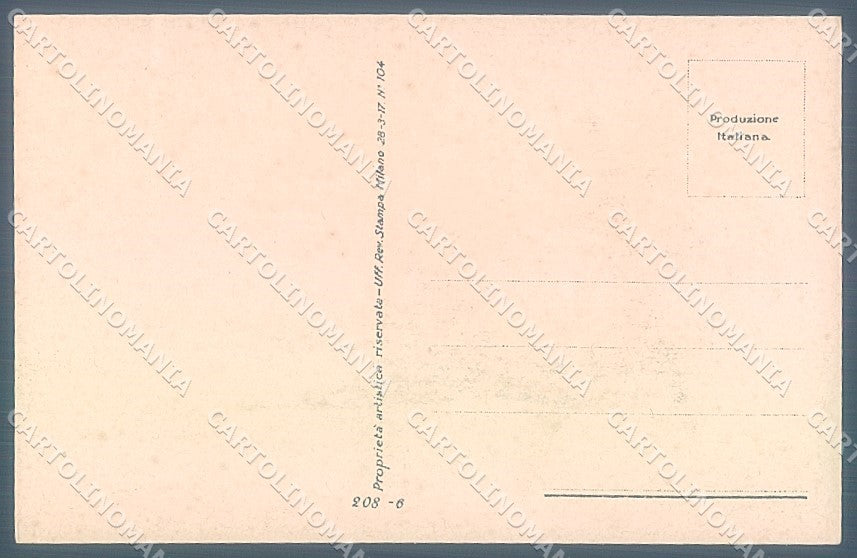 Artist Signed Mauzan Glamour Fashion Lady Mode serie 208-6 postcard HR3410 – retro