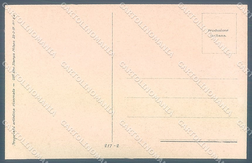 Artist Signed Mauzan Lady Romantic Couple serie 217-2 postcard HR3430 – retro
