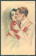 Artist Signed Mauzan Lady Romantic Couple serie 217-4 postcard HR3432 – fronte