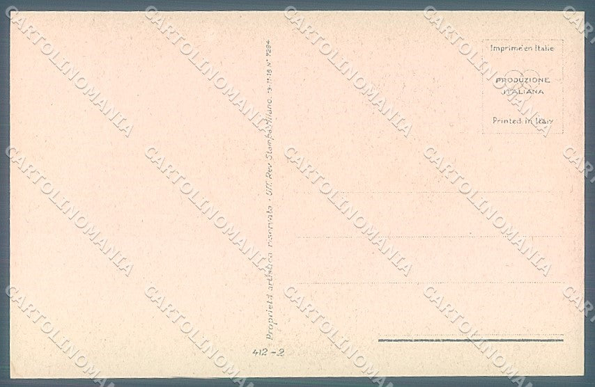 Artist Signed Bompard Lady Romantic Couple serie 412-2 postcard HR3454 – retro