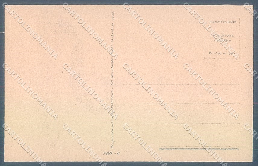Artist Signed Bompard Glamour Fashion Lady Doll serie 986-6 postcard HR3470 – retro