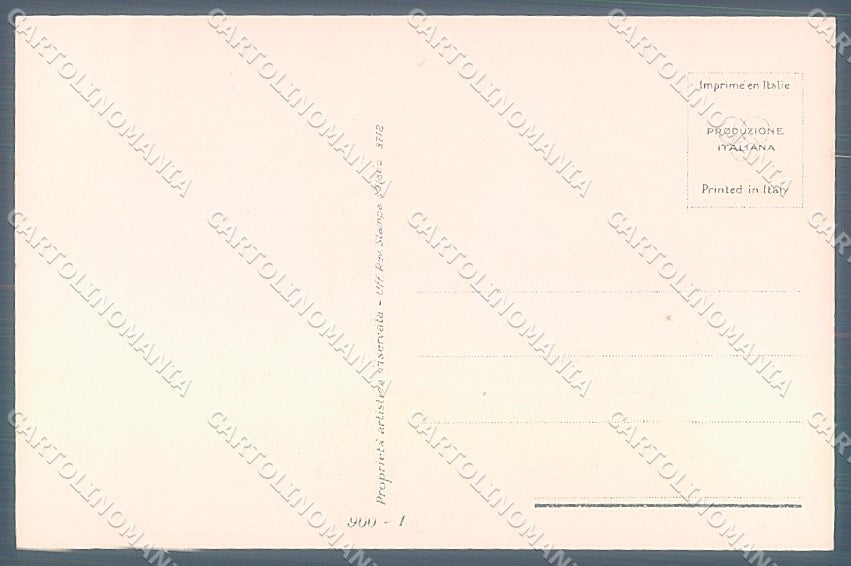 Artist Signed Bompard Lady Romantic Couple serie 960-1 postcard HR3471 – retro