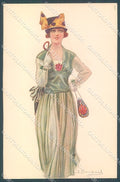 Artist Signed Bompard Glamour Fashion Lady serie 951-4 postcard HR3480 – fronte
