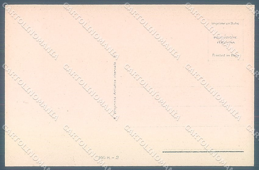 Artist Signed Bompard Girl Child Christmas serie 590M-2 postcard HR3484 – retro