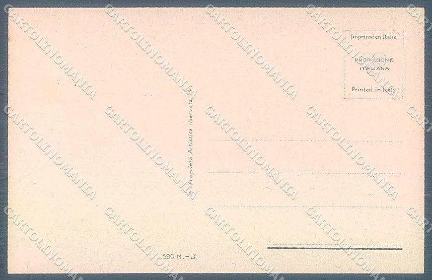 Artist Signed Bompard Girl Child Christmas serie 590M-3 postcard HR3485 – retro