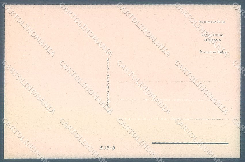 Artist Signed Bompard Lady Romantic Couple serie 535-3 postcard HR3499 – retro
