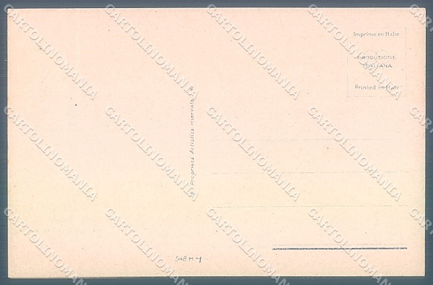Artist Signed Bompard Lady Romantic Couple serie 548M-1 postcard HR3501 – retro