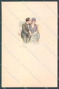 Artist Signed Bompard Lady Romantic Couple serie 548M-4 postcard HR3504 – fronte