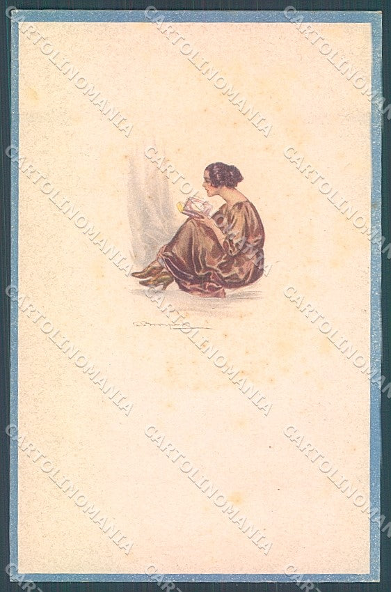 Artist Signed Bompard Glamour Fashion Lady Book SPOTS serie 512-1 pc HR3547 – fronte
