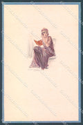 Artist Signed Bompard Glamour Fashion Lady Book serie 512-2 postcard HR3548 – fronte