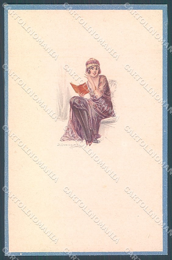 Artist Signed Bompard Glamour Fashion Lady Book serie 512-2 postcard HR3548 – fronte